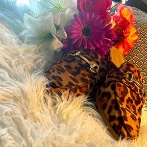 Torrid Leopard Faux Suede Loafer Mule - Size 12 WW